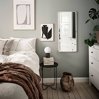 malá ložnice ve skandinávském stylu idetaily a doplňky